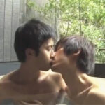 【ゲイ動画】貸し切りの露天風呂を楽しみあう2人の可愛い系の男がアナルセックスでスケベに乱れてしまう！
